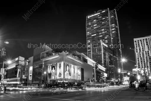 Los Angeles Black and White Photography of The LA JW Marriott and Ritz Carlton at Night The LA JW Marriott and Ritz Carlton at Night -- Los Angeles Black and White Photography