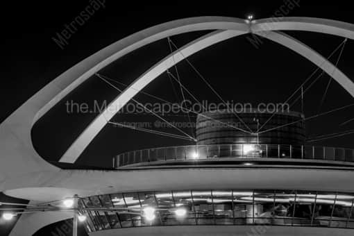 The LAX Theme Building -- Los Angeles Black and White Photography