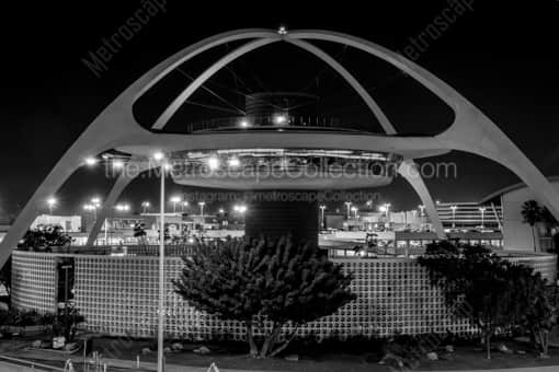 The Theme Building at LAX -- Los Angeles Black and White Photography