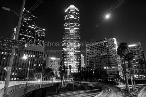 6th Street at the 110 -- Los Angeles Black and White Photography