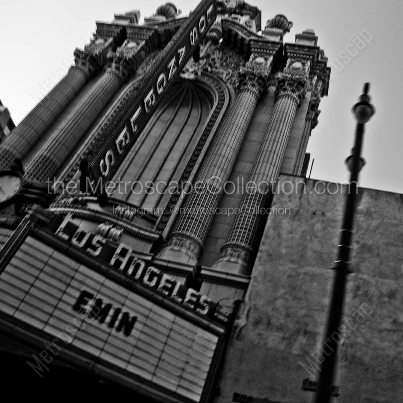 The Los Angeles Theater on Broadway landscape black and white Photography The Los Angeles Theater on Broadway landscape black and white Photography square crop
