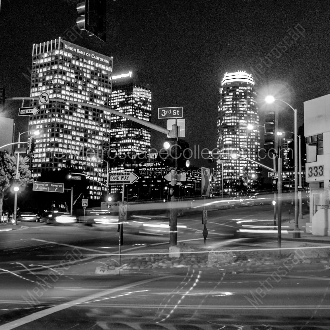 Third and Fourth at Beaudry in Downtown LA landscape black and white Photography Third and Fourth at Beaudry in Downtown LA landscape black and white Photography square crop