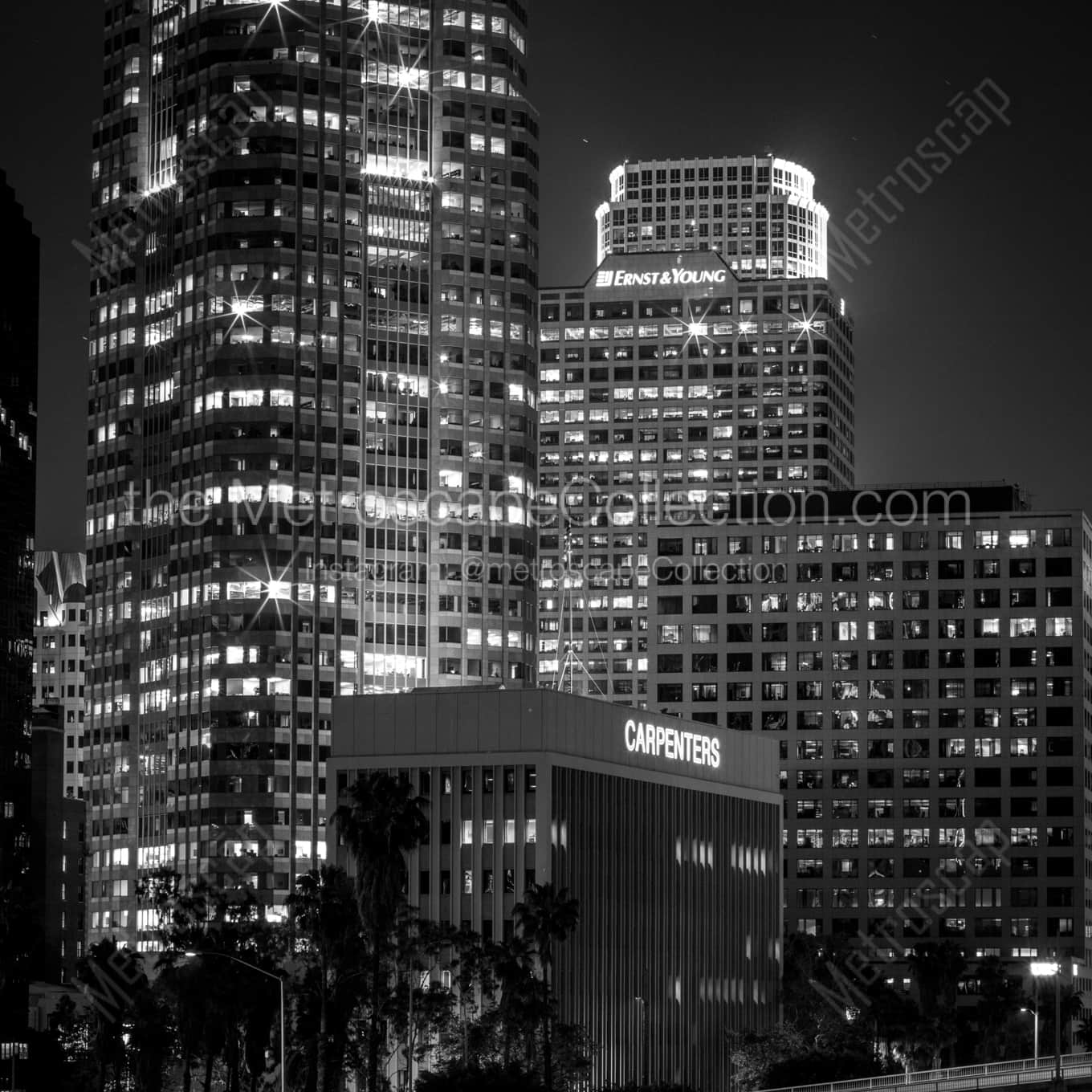 The Ernst and Young Building in Los Angeles landscape black and white Photography The Ernst and Young Building in Los Angeles landscape black and white Photography square crop