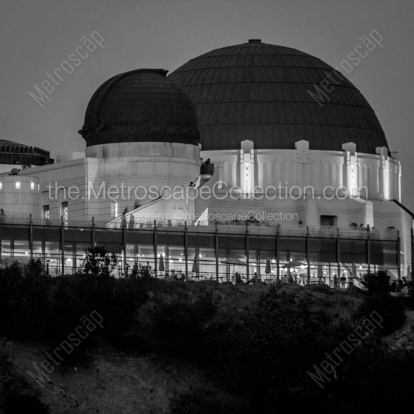 The Griffith Observatory landscape black and white Photography The Griffith Observatory landscape black and white Photography square crop