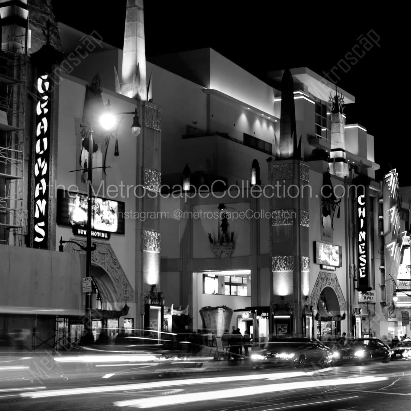 The Graumans Chinese Theater landscape black and white Photography The Graumans Chinese Theater landscape black and white Photography square crop