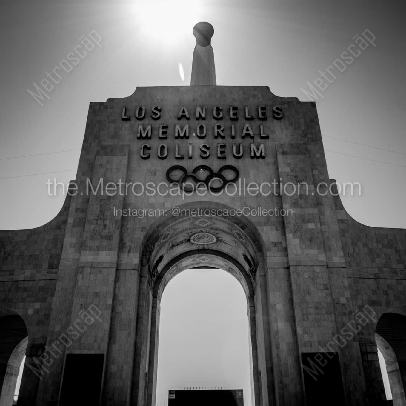 The L.A. Coliseum landscape black and white Photography The L.A. Coliseum landscape black and white Photography square crop