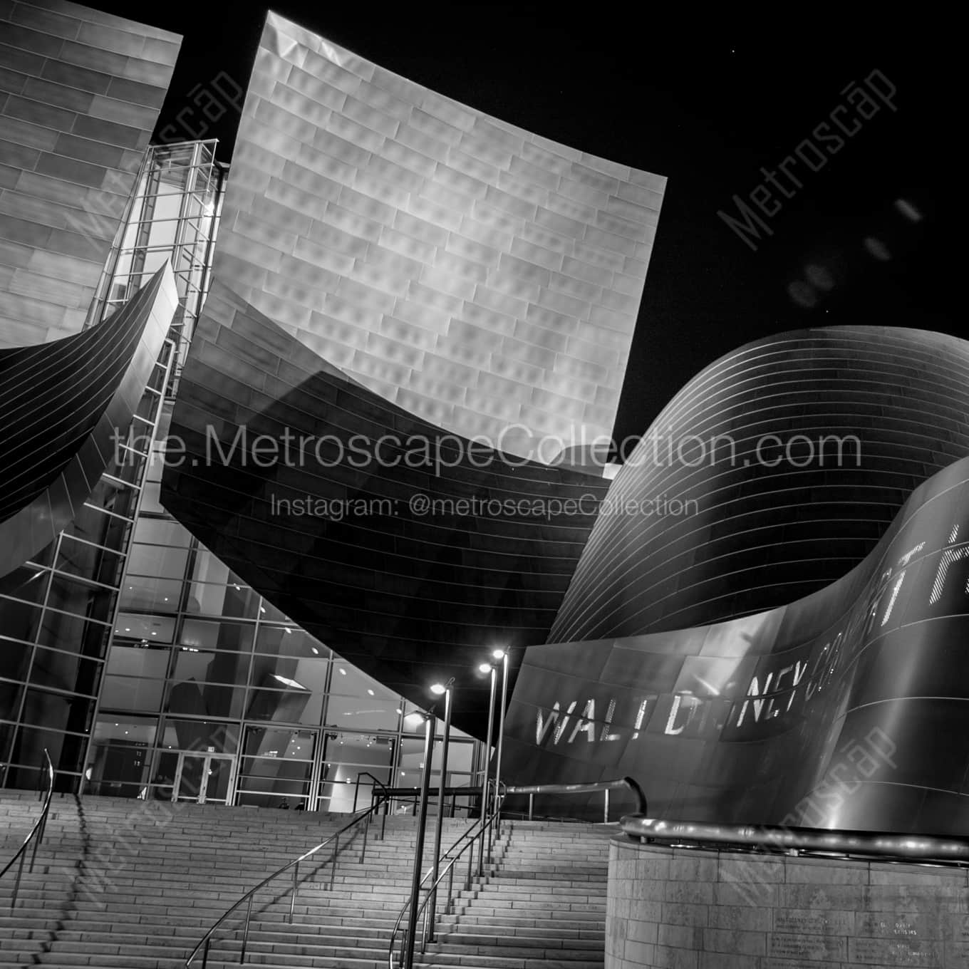 The Los Angeles Philharmonic Concert Hall landscape black and white Photography square crop