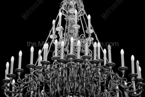 Louisville Black and White Photography of The Giant Chandelier at Main and Seventh Street The Giant Chandelier at Main and Seventh Street -- Louisville Black and White Photography
