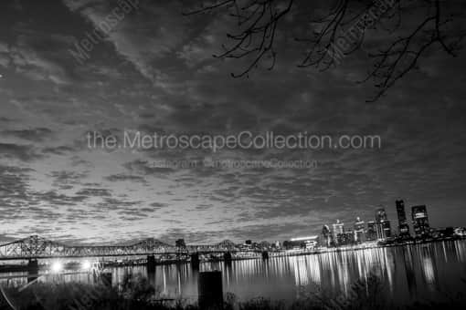 The Downtown Louisville Skyline -- Louisville Black and White Photos