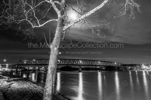 The Williamstown Bridge in Marietta -- Marietta Black and White Photography