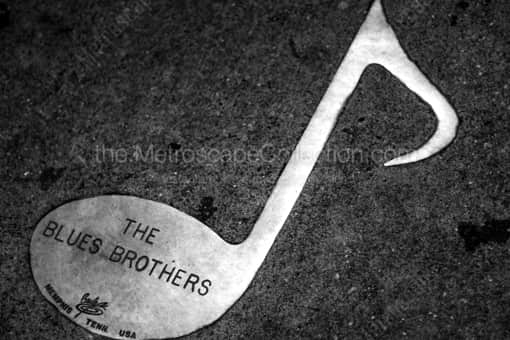 The Blues Brothers Note on Beale Street -- Memphis Black and White Photography
