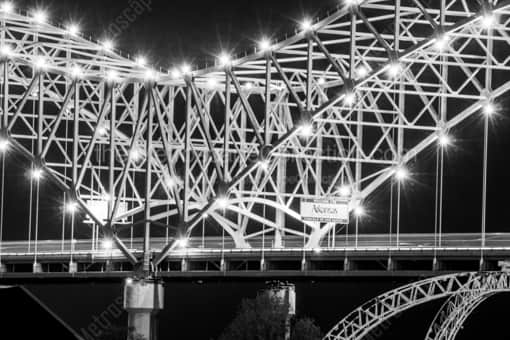 The Interstate-40 Bridge over the Mississippi River -- Memphis Black and White Photography