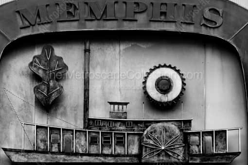 City of Memphis Sign -- Memphis Black and White Photography