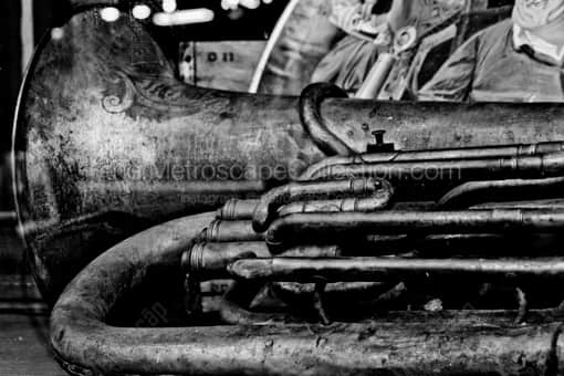 A Tuba in Memphis -- Memphis Black and White Photography