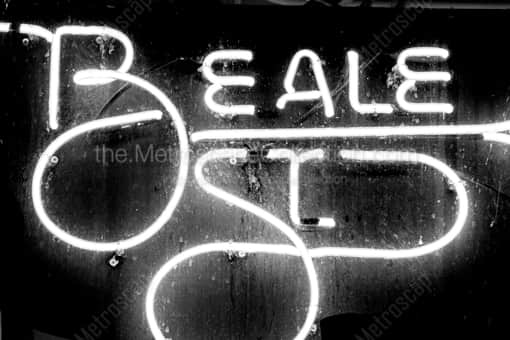 Beale Street Neon Sign -- Memphis Black and White Photography