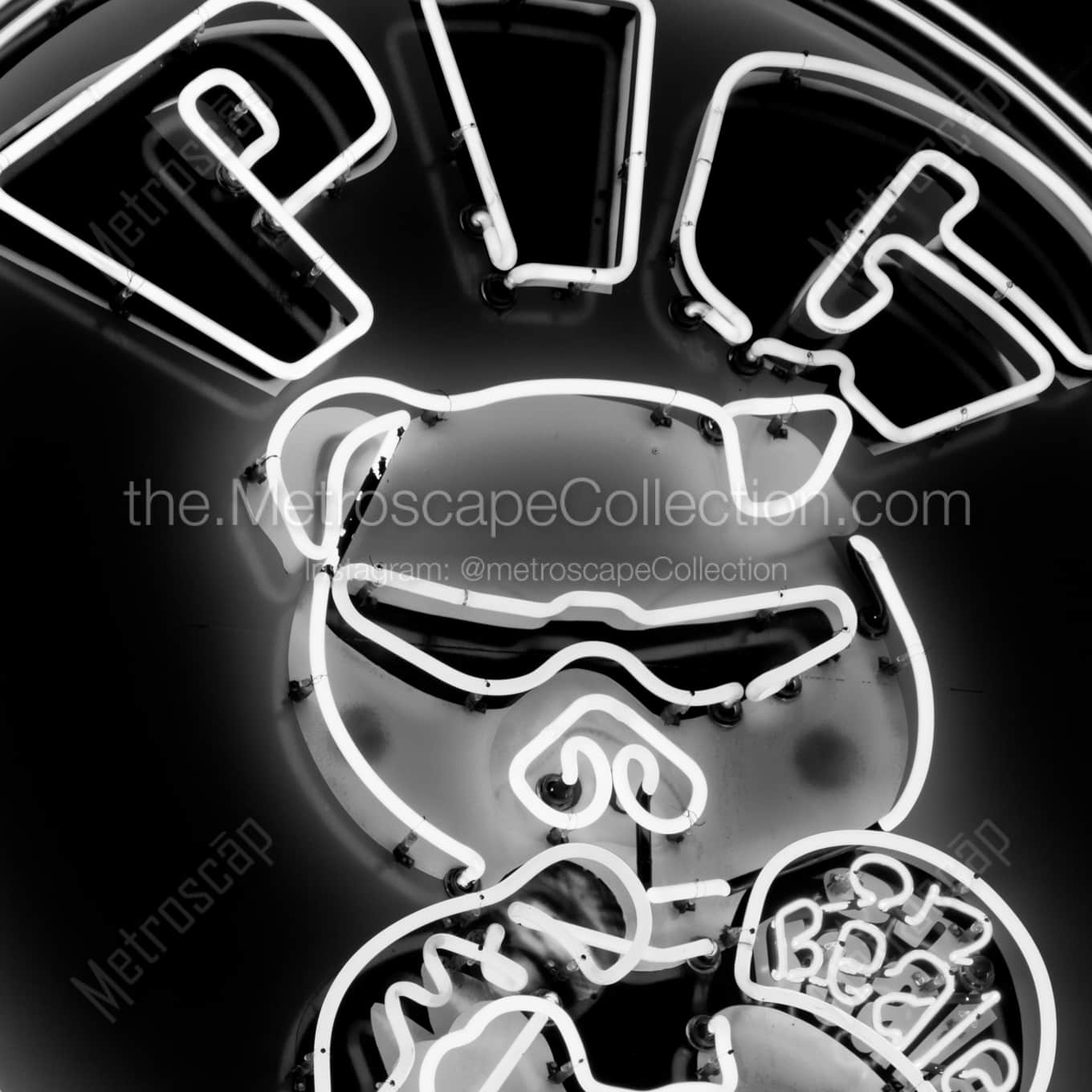 Pig on Beale landscape black and white Photography Pig on Beale landscape black and white Photography square crop