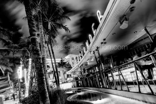 The Clevelander on South Beach -- Miami Black and White Photography