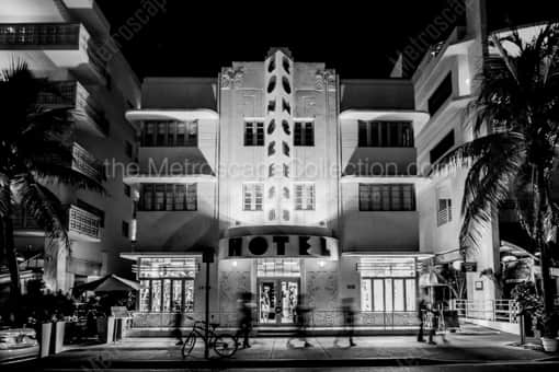 The Congress Hotel on South Miami Beach -- Miami Black and White Photography