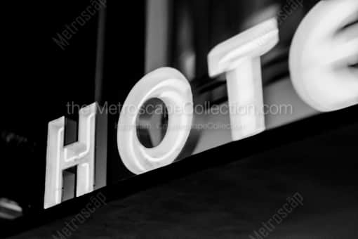 Hot Neon Sign -- Miami Black and White Photography