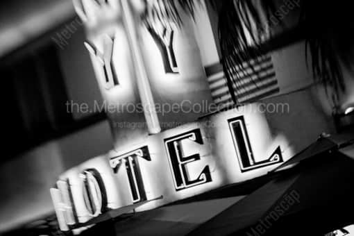 The Colony Hotel Sign -- Miami Black and White Photography