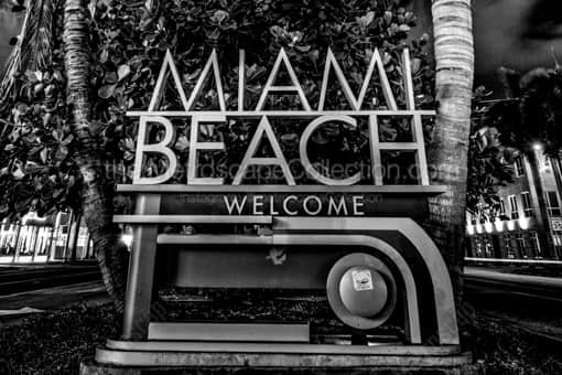 Welcome to Miami Beach -- Miami Black and White Photography