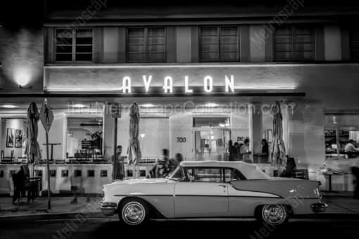 The Avalon Hotel on South Miami Beach -- Miami Black and White Photography