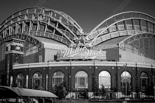 Miller Park Home of the Milwaukee Brewers -- Milwaukee Black and White Photos