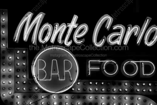 The Monte Carlo Sign -- Minneapolis Black and White Photos