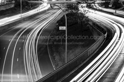 35W at Night -- Minneapolis Black and White Photos