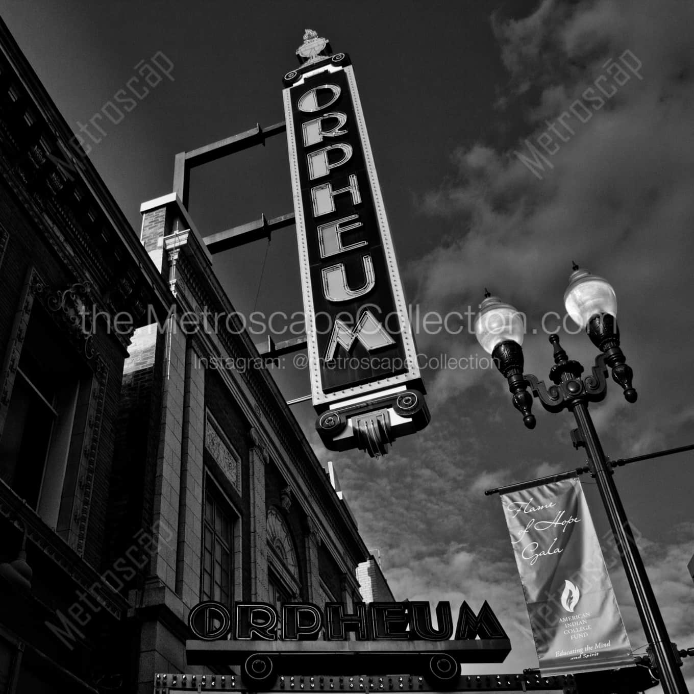 The Orpheum Theater landscape black and white Photography The Orpheum Theater landscape black and white Photography square crop