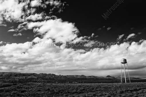 Aneth Utah Water Tower -- Monument Valley Black and White Photography