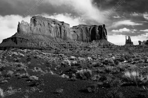 Sandstone Buttes in Monument Valley Utah -- Monument Valley Black and White Photography