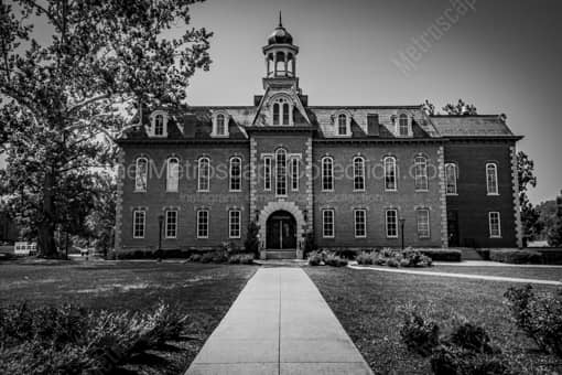 WVU Martin Hall in Woodburn Circle -- Morgantown WV Black and White Photos