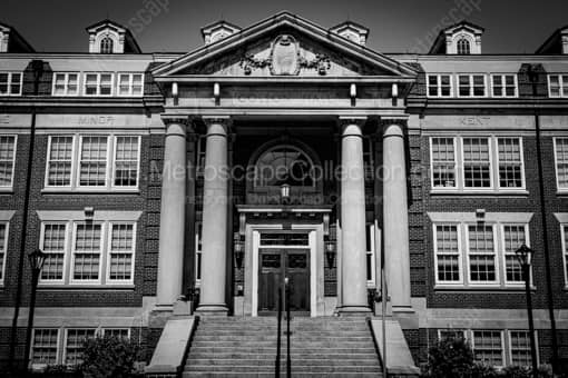 WVU Colson Hall -- Morgantown WV Black and White Photos