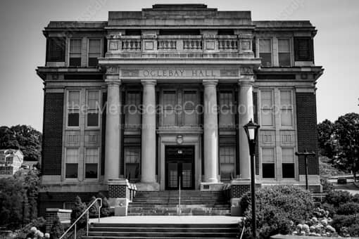 WVU Oglebay Hall -- Morgantown WV Black and White Photos