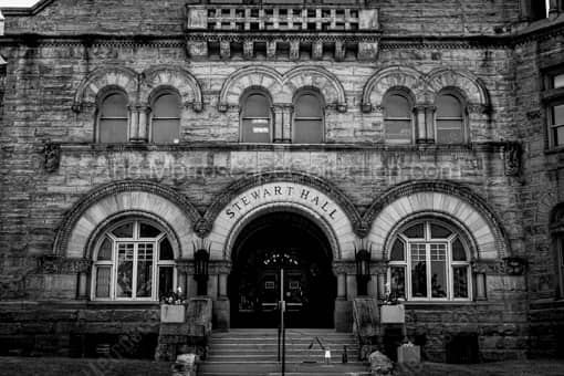 WVU Stewart Hall -- Morgantown WV Black and White Photos