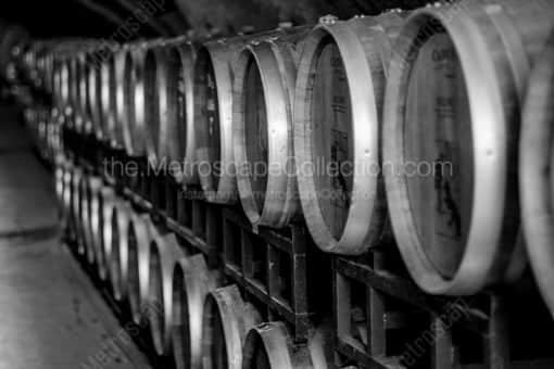 Wine Barrels -- Napa-Valley Black and White Photos