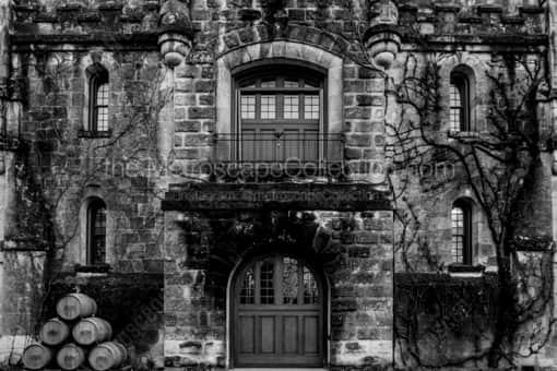 Napa-Valley Black and White Photography of The Chateau Montelena Winery in Calistoga The Chateau Montelena Winery in Calistoga -- Napa-Valley Black and White Photography