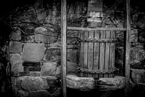 A 16th Century Wine Press -- Napa-Valley Black and White Photos