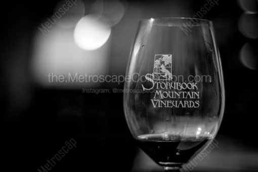 Napa-Valley Black and White Photography of A Wine Glass from Storybook Mountain Vineyards A Wine Glass from Storybook Mountain Vineyards -- Napa-Valley Black and White Photography