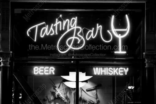 Napa-Valley Black and White Photography of A Beer Wine and Whiskey Tasting Bar in Napa A Beer Wine and Whiskey Tasting Bar in Napa -- Napa-Valley Black and White Photography
