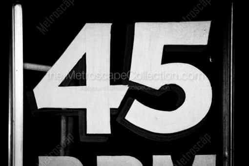 45 RPM Singles Window Display -- Nashville Black and White Photos