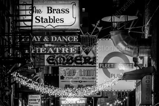 The Brass Stables on Printer\'s Alley -- Nashville Black and White Photos