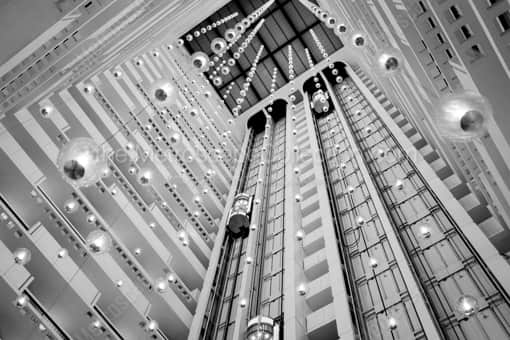 Nashville Black and White Photography of The Lobby of the Downtown Nashville Sheraton The Lobby of the Downtown Nashville Sheraton -- Nashville Black and White Photography