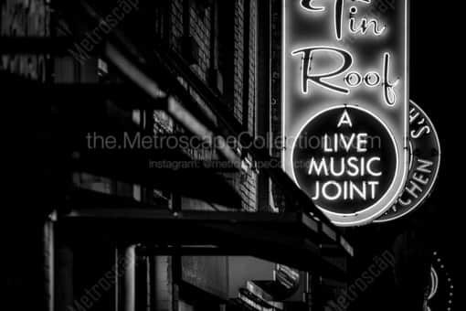 Nashville Black and White Photography of A Live Music Joint in Nashville Tennessee A Live Music Joint in Nashville Tennessee -- Nashville Black and White Photography