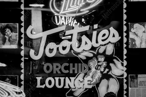 Tootsies Orchid Lounge at Night -- Nashville Black and White Photos