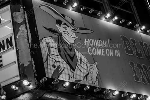 The Sign Above the Bluegrass Inn -- Nashville Black and White Photos