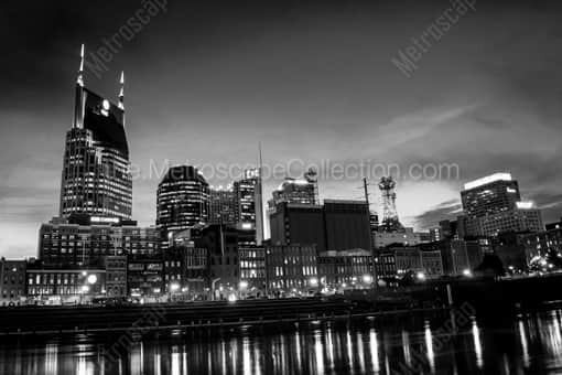 Nashville Black and White Photography of The Nashville Skyline Featuring the Bellsouth Building The Nashville Skyline Featuring the Bellsouth Building -- Nashville Black and White Photography
