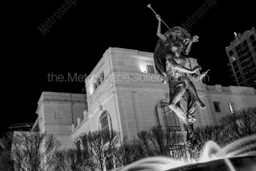 Nashville Black and White Photography of The Fountain Outside of the Schermerhorn Symphony Center The Fountain Outside of the Schermerhorn Symphony Center -- Nashville Black and White Photography