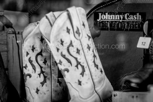 Johnny Cash the Man in Black -- Nashville Black and White Photos